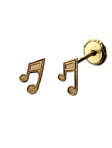 Cercei aur 14k, pentru copii, nota muzicala